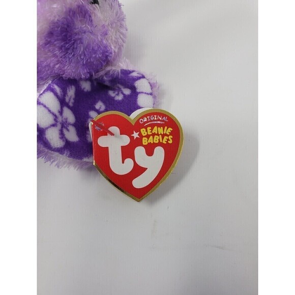 TY BEANIE BABY PURPLE COASTLINE ELEPHANT PLUSH COLLECTIBLE TRUNK UP 2007 W/ TAG - Picture 9 of 12